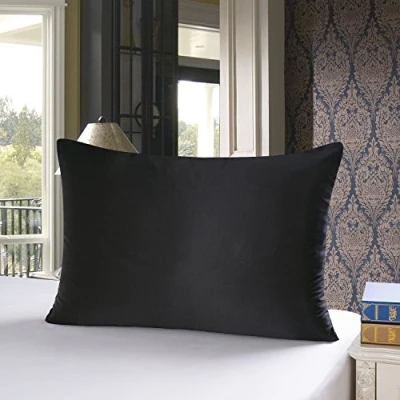 Abbildung von Townssilk 19 Momme 100% Seide Kissenbezug 1 Stück 40x60cm Schwarz