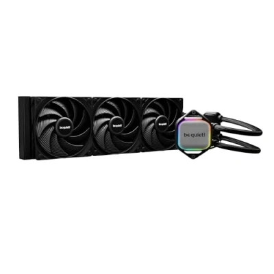 Abbildung von be quiet! Pure Loop 2 360mm All in One Wasserkühlung für übertaktete AMD/Intel Systeme, 3x Wings 3 PWM high speed Lüfter, hoher statischer Druck, doppelt entkoppelte Pumpe mit ARGB, BW019
