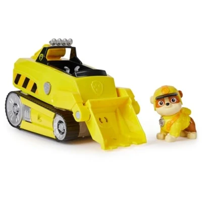 Abbildung von PAW PATROL Jungle Pups Nashorn Fahrzeug mit Rubble Figur (Basis Fahrzeug), Spielzeug für Kinder ab 3 Jahren