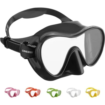 Abbildung von Cressi F1 Maske Rahmenlose zum Tauchen und Schnorcheln, Silber, Einheitsgröße, Unisex Erwachsene