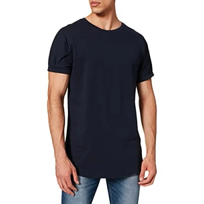 Abbildung von Urban Classics Herren T Shirt, Weit geschnitten, Baumwolle, Polyester, Midnightnavy, S