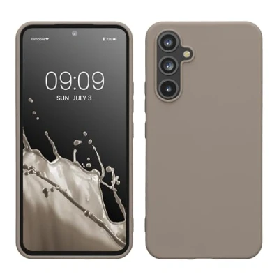 Abbildung von kwmobile Hülle kompatibel mit Samsung Galaxy A54 5G TPU Silikon Handyhülle Schutzhülle stoßabsorbierend flexibel Case in Taupe