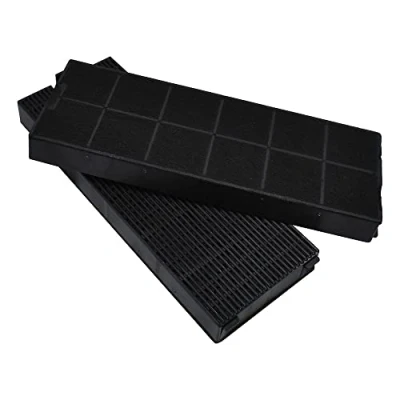 Abbildung von 2x AllSpares Aktivkohlefilter für Dunstabzugshauben geeignet Refsta K26 Gorenje 182192 Candy 49016876 Seppelfricke 610000081 250 x 97 24 mm