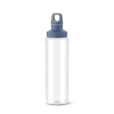 Abbildung von Emsa Drink2Go Eco Trinkflasche, 0,7 Liter, wiederverwendbar, auslaufsicher, ISCC zertifiziertes Tritan renew, Öko Design, Schraubdeckel, Spülmaschinengeeignet, Blau, N3033500