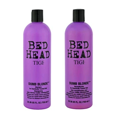 Abbildung von Tigi Bed Head Dumb Blonde Shampoo und Conditioner für blondes Haar, 750 ml, 2 Stück