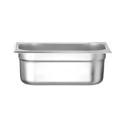 Abbildung von HENDI Gastronormbehälter, Temperaturbeständig von 40 bis 300C, Heissluftöfen Kühl und Tiefkühlschränken Chafing Dishes Bain Marie, 2,8L, GN 1/4, 265x162x(H)100mm, Edelstahl