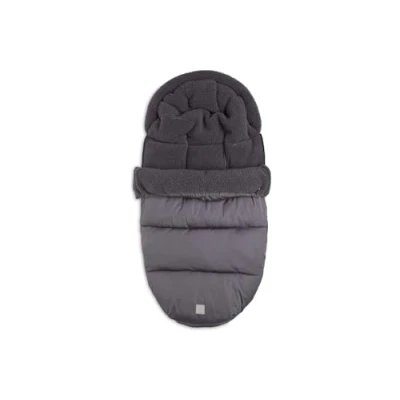 Abbildung von Jollein Fußsack Grey Für Buggy und Kinderwagen 3 Punkt 5 Gurt Mit Teddy Gefütterter Wasserabweisend Grau