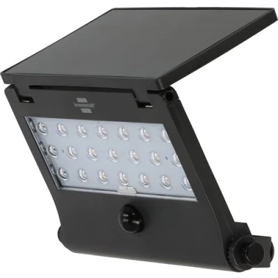 Abbildung von Brennenstuhl Solar LED Strahler SOL 1000 Pad/LED Wandleuchte für außen mit Bewegungsmelder (Solarlampe IP65, 1000lm, 4 verschiedene Licht Modi, Dämmerungssensor, inkl. Akku)