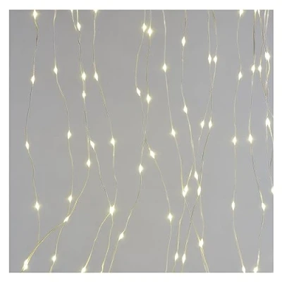 Abbildung von EMOS LED Lichtervorhang, 300 LEDs Drop Lichterkette, 2,9m lange Weihnachtslichterkette + 3m Zuleitung inkl. Netzteil, 8 Lichtmodi, für Partys, Weihnachten, warmweiß, IP44 Innen und Außen