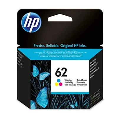 Abbildung von HP 62 (C2P06AE) Original Druckerpatrone Farbe für ENVY 55xx, 56xx, 7640, OfficeJet 200, 250, 57xx, Cyan/Magenta/Gelb