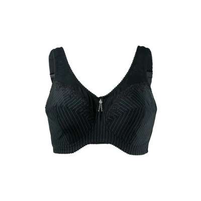 Abbildung von Ulla Popken Damen Entlastungs BH, ohne Bügel, Strassanhänger, Cup C G BRA, schwarz, 100G