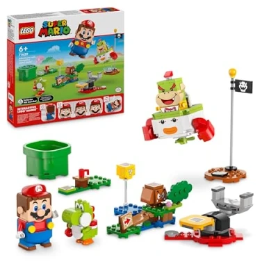 Abbildung von LEGO Super Mario Abenteuer mit dem interaktiven Mario, Set Junior Clown Kutsche, Spielzeug Yoshi, Nintendo Geschenk für Jungen, Mädchen und Gamer ab 6 Jahren 71439