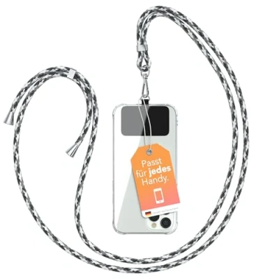 Abbildung von EAZY CASE Handykette Universal [KOMPATIBEL mit JEDEM Handy] Handyband &amp; Schnur zum Umhängen Handyhülle Kette Handy Umhängeband Phone Strap Lanyard Kordel Chain