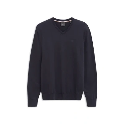 Abbildung von bugatti Vneck Strickpullover, Herren, Größe: Small, Marine