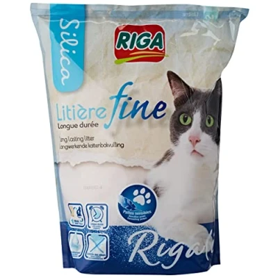 Abbildung von Riga Rigalit Feinkörnig Hyperabsorbierendes Katzenstreu Mineralischen Ursprungs Silica Gel Feine Körnung Geruchsabsorbierend Bakterienhemmend 1.6 kg (1er Pack)