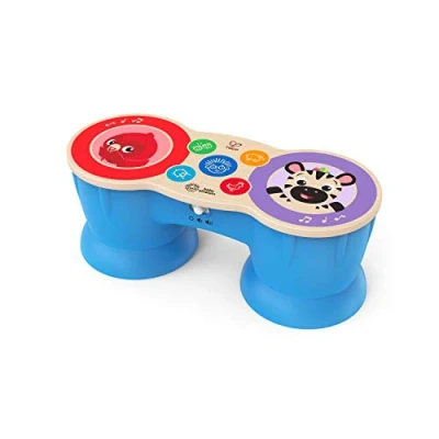 Abbildung von Baby Einstein 12610 Hape Upbeat Tunes Magic Touch Holztrommel, Musikspielzeug aus Holz, mit 6 Melodien, mehrfarbig