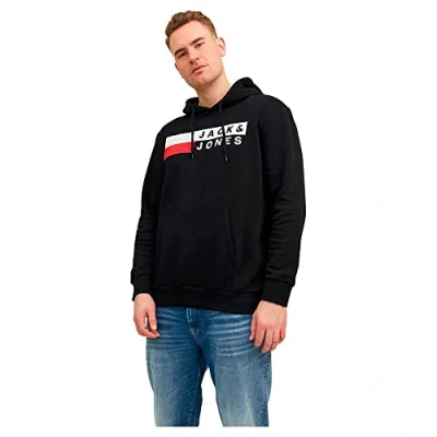 Abbildung von Jack &amp; Jones Jjecorp Kapuzenpullover black, Herren, Größe: 3XL, Black