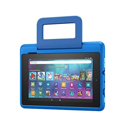 Abbildung von Kindgerechte Hülle von Amazon für das Fire 7 Tablet, mit „Raumschiffe“ Design Ab 6 Jahren Nur kompatibel Tablets der 9. Generation (2019)