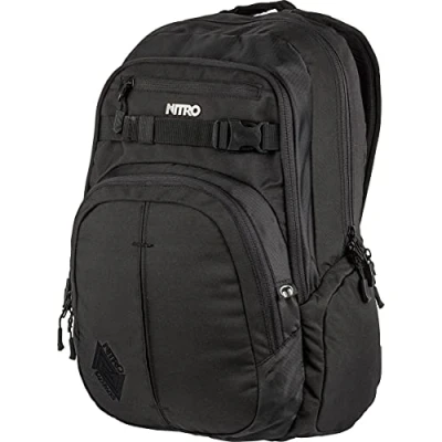 Abbildung von Nitro Chase Rucksack, Schulrucksack mit Organizer, Schoolbag, Daypack 17 Zoll Laptopfach, True Black, 35L
