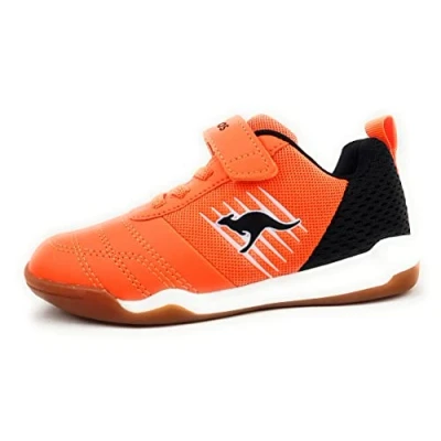 Abbildung von KangaROOS Unisex Kinder Super Court Ev Sneaker, Neon Orange Jet Black 7950, 35 EU