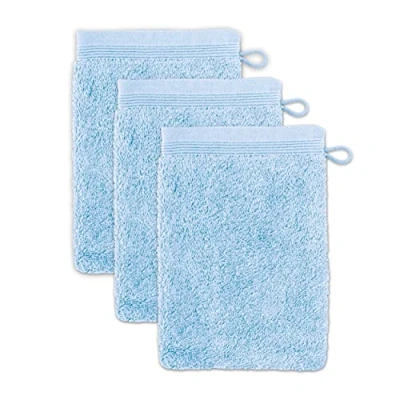Abbildung von möve Superwuschel Waschhandschuh 15 x 20 cm aus 100% Baumwolle, aquamarine 3er Set