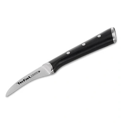 Abbildung von Tefal Ice Force K23212 rundes Schälmesser 7 cm Klinge Korrosionsschutz Handschutz Edelstahl/Schwarz