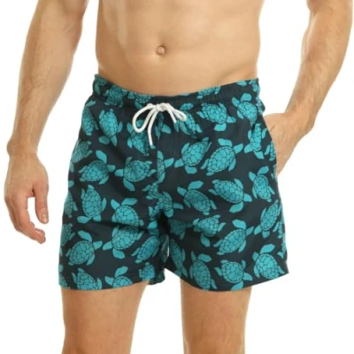Abbildung von RIPT Herren Essentials Quick Dry UV 50 Sonnenschutz Badeshorts Badehose, Marineblau/Türkis, XL