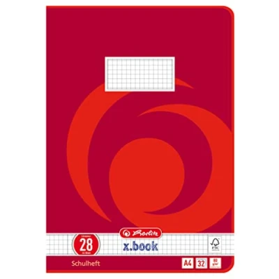 Abbildung von Herlitz 340281 Heft A4, 32 Blatt, Lineatur 28, FSC Mix, 5 Stück