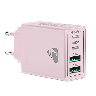 Abbildung von USB C Ladegerät,4 Ports Netzteil mit Intelligent QC A und Power Adapter,40W Schnellladegerät Mehrfach Ladegerät für iPhone 15 Plus 14 Pro Max 13 12 11 SE XS XR 8 7 6,Samsung,Handy