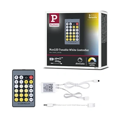 Abbildung von Paulmann 70527 MaxLED Controller Tunable White inkl. IR Remote DC 24V eckig max. 144W dimmbar 50x35mm Weiß Kunststoff