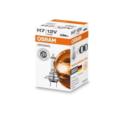 Abbildung von Osram ORIGINAL H7, Halogen Scheinwerferlampe, 64210, 12V PKW, Faltschachtel (1 Stück)