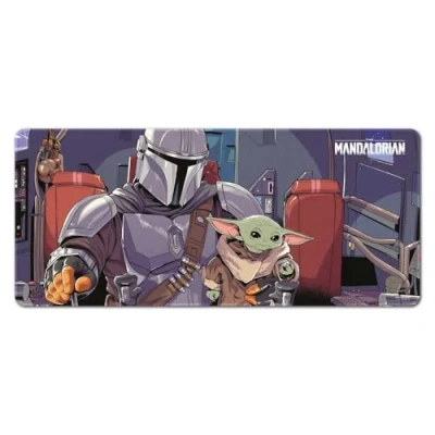 Abbildung von Grupo Erik Gaming Mauspad XXL Star Wars The Mandalorian Mousepad Baby Yoda Grogu rutschfest und Wasserabweisend Groß Mouse Pad Schreibtischunterlage PC Zubehör