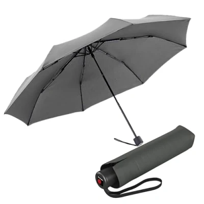 Abbildung von Knirps Taschenschirm A.050 Medium Manual Kompakt und sturmfest Stabil Windproof Dark Grey