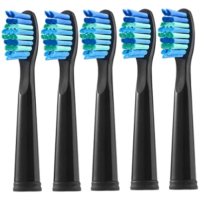 Abbildung von Teeteck 5er Pack Ersatzbürsten für Fairywill 507/508/515/551/917/D7/D8/959, Zahnbürstenaufsatz, Medium Borste Zahnbürstenkopf
