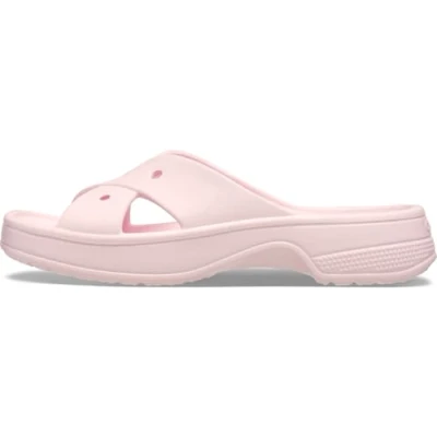 Abbildung von Crocs Womens Cross Strap Badesandale, Damen, Größe: 41/42, Pink milk Schuhe