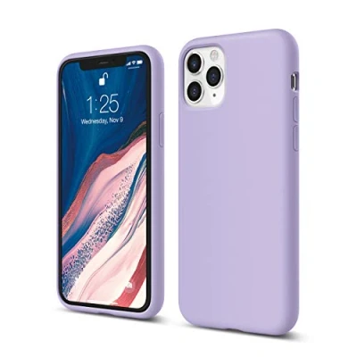 Abbildung von elago Entwickelt für iPhone 11 Pro (5,8 Zoll) Hülle aus Flüssigsilikon, Premium Silikon, Rundumschutz: 3 lagige stoßfeste (Lavendel)