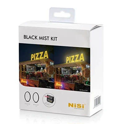 Abbildung von NiSi Black ProMist Filter Kit 49 mm Mist 1/4, 1/8 Diffusion Filter, Reinigungstuch und Filtertasche