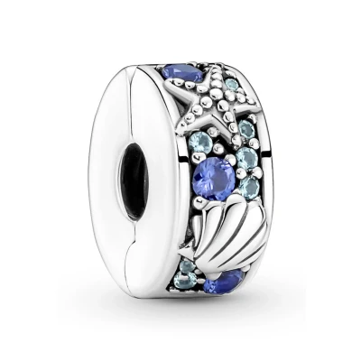 Abbildung von Pandora Tropical Starfish &amp; Shell CLIP Charm, Damen, Größe: One Size, Sterling silver