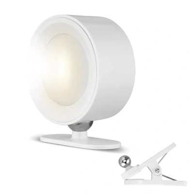 Abbildung von REV Klemmlampe Klemmleuchte mit Akku, LED Wandlampe innen 150lm, dimmbar, 360 dehbar ideal für Flur, Schlaf &amp; Wohnzimmer, weiß