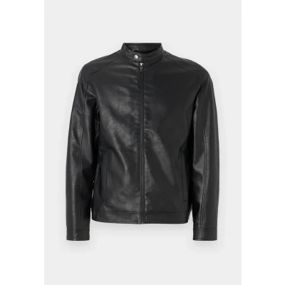 Abbildung von Jack &amp; Jones Jjedylan Clean Jacket Kunstlederjacke, Herren, Größe: Small, Black