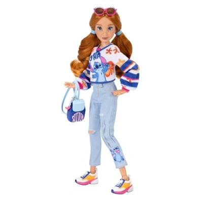 Abbildung von Disney ILY 4EVER Fashion Dolls Stitch with Red Hair 11.5&quot; Tall 13 Points of Articulation, Two Complete Mix and Match Outfits Glittery Mickey Ring for You!