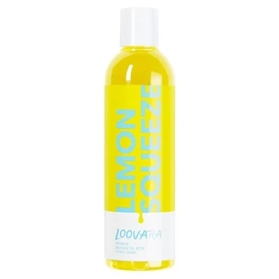 Abbildung von Loovara Massageöl 250 ml LEMON SQUEEZE erotisches &amp; anregendes Massage Öl mit fruchtigem Zitrus Duft für ein lustvolles Vorspiel und Partnermassage natürliche Öle
