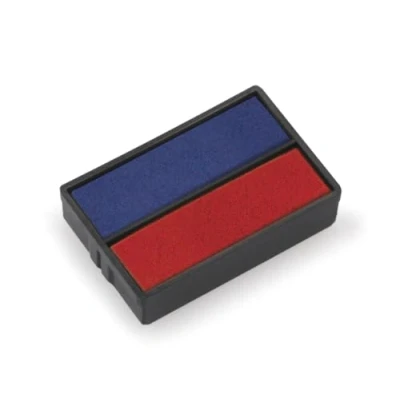 Abbildung von trodat Ersatzkissen 6/4850/2 einfach und sauber wechselbar Set mit 2 Stempelkissen in blau/rot, dokumentenechte Tinte auf Wasserbasis, für die Stempel Modelle Printy 4850 4850/L
