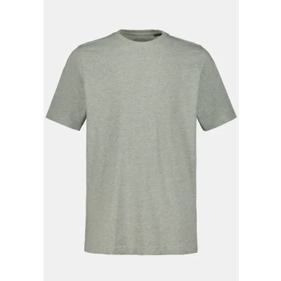Abbildung von JP 1880 Herren große Größen Übergrößen Menswear L 8XL T Shirt, Basic, Rundhals, gekämmte Baumwolle, bis grau Melange 5XL 702558123