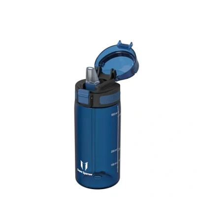 Abbildung von Super Sparrow Trinkflasche Kinder Tritan Wasserflasche 500ml BPA frei Ideale Sportflasche Strohhalm für Sport, Outdoor und Camping Leicht, Nachhaltig