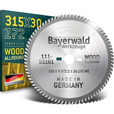 Abbildung von Bayerwald HM Kreissägeblatt Ø 315 x 3.2 30 Z=72 KW Serie 11.55 Wechselzahn für Längs &amp; Querschnitte in Holz/Holzwerkstoffen
