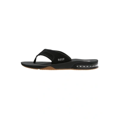Abbildung von Reef Fanning Zehentrenner, Herren, Größe: 39, Black/silver Hochwertiges lederimitat