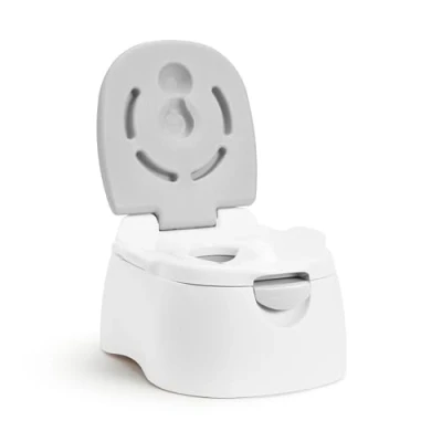 Abbildung von Munchkin Mehrstufiger 3 in 1 Töpfchensitz Töpfchentraining Toilettensitz, abnehmbarer und Tritthocker Sicherer Kleinkind Toilettensitz für Jungen Mädchen Grau