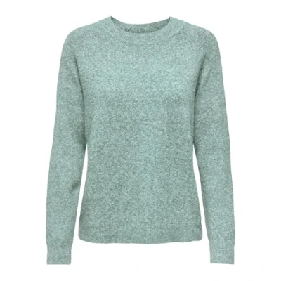 Abbildung von ONLY Damen ONLLESLY Kings L/S Pullover KNT, Langarm, Rundhalsausschnitt, Sea Moss/W. Melange, M