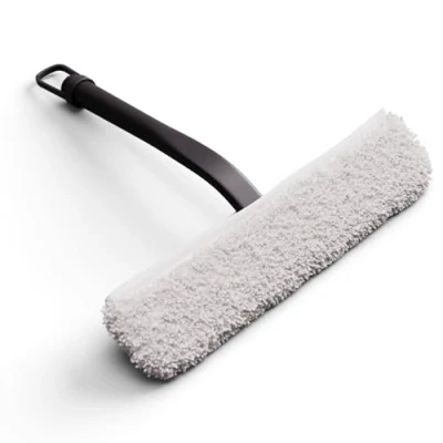 Abbildung von Duschabzieher &amp; Microfaserbezug, 28cm Abzieher Dusche, Hygienischer für Badezimmer, Duschwand, Autoscheiben Fenster, Silikon Badezimmer Zubehör Fensterabzieher